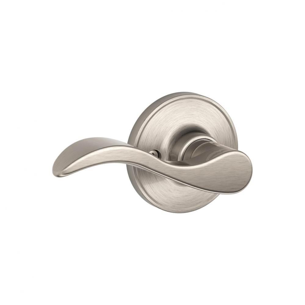 Seville Lever Non-Turning Lock in Satin Nickel - Left Handed