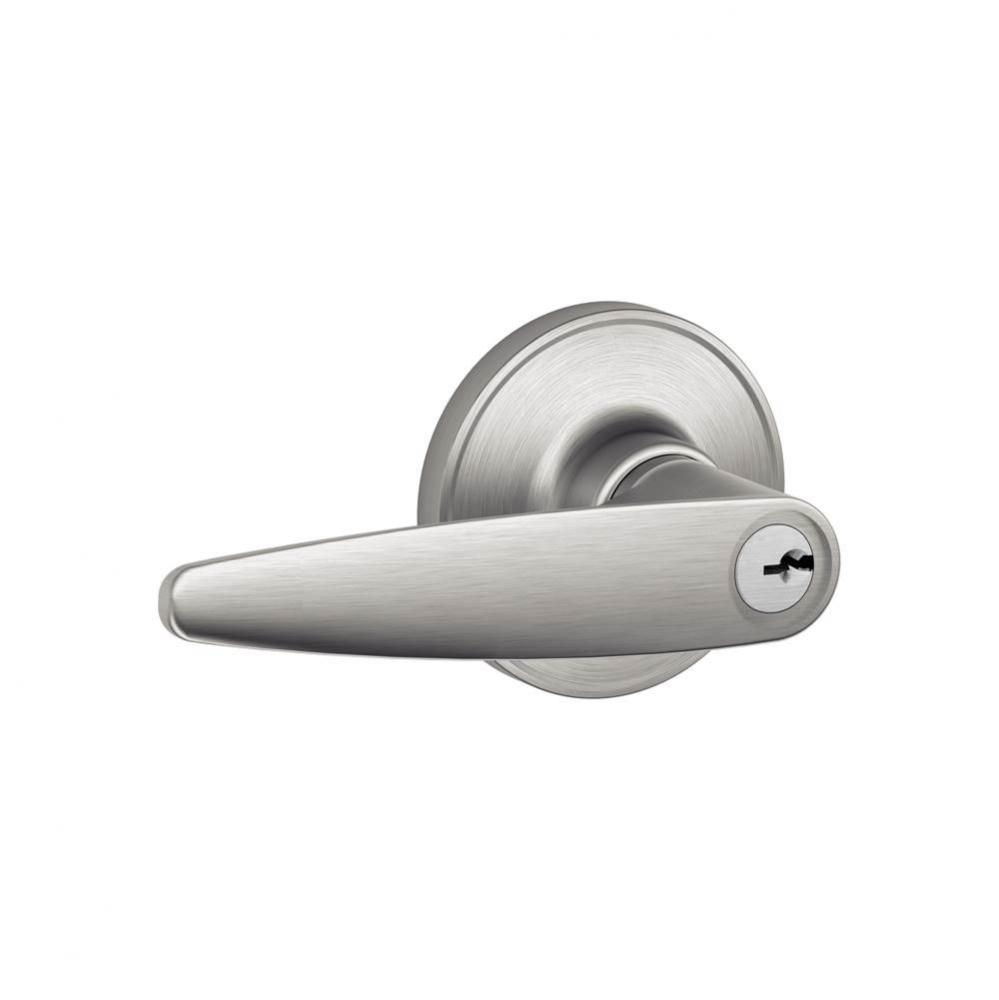 Dover Lever Keyed Entry Lock in Satin Stainless Steel