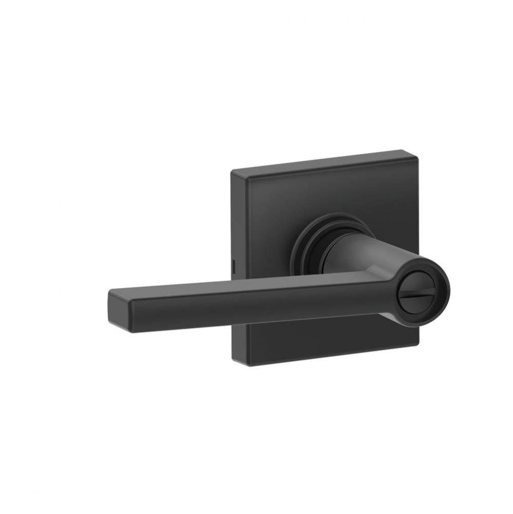 Solstice Lever with Collins Trim Bed and Bath Lock