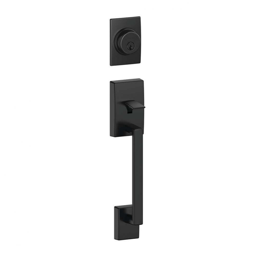 Century Exterior Handleset Grip with Exterior Single Cylinder Deadbolt