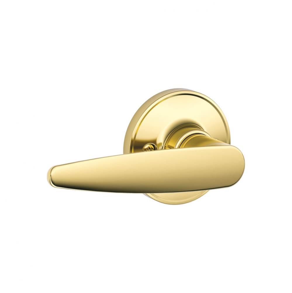 Dover Lever Non-turning Lock in Bright Brass