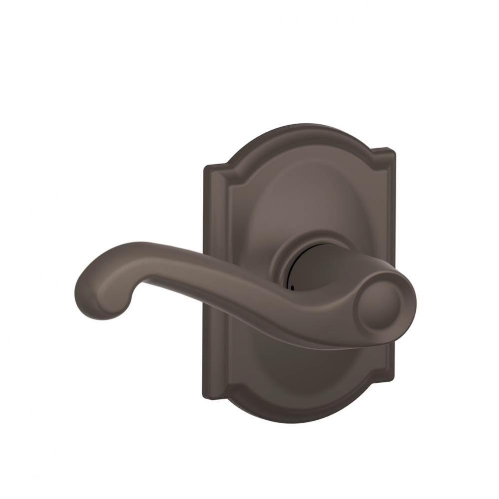 Flair Lever with Camelot Trim Hall and Closet Lock in Oil Rubbed Bronze