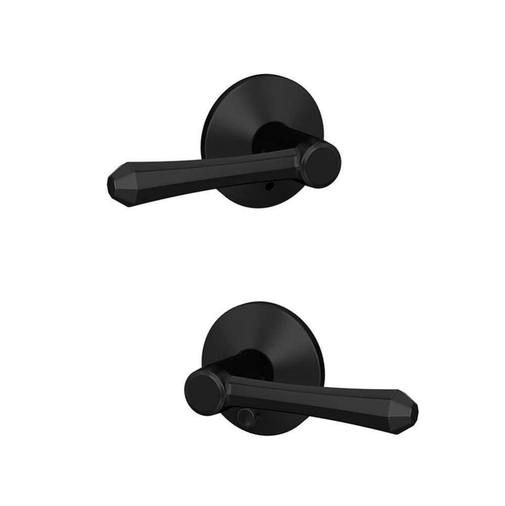 Custom Dempsey Lever with Kinsler Trim Hall-Closet and Bed-Bath Lock in Matte Black