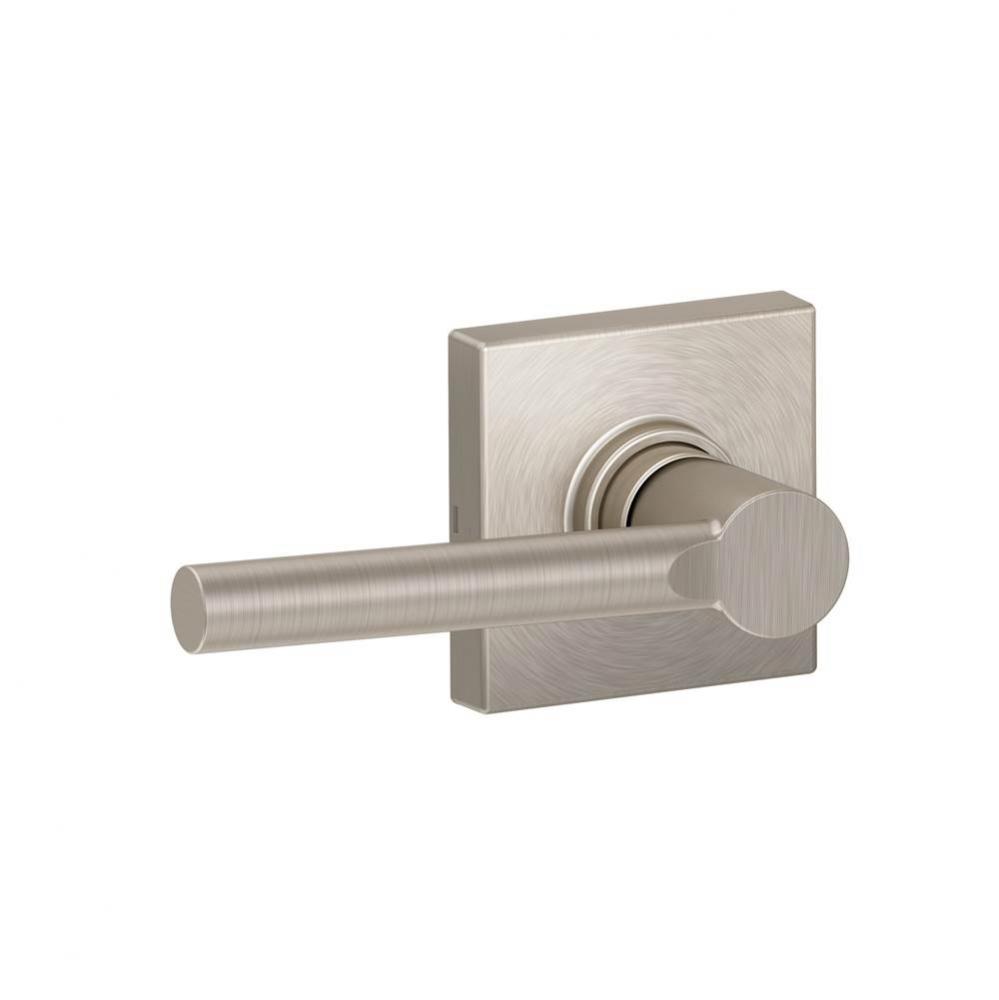 Broadway Hall & Closet Leverset with Collins Trim in Satin Nickel