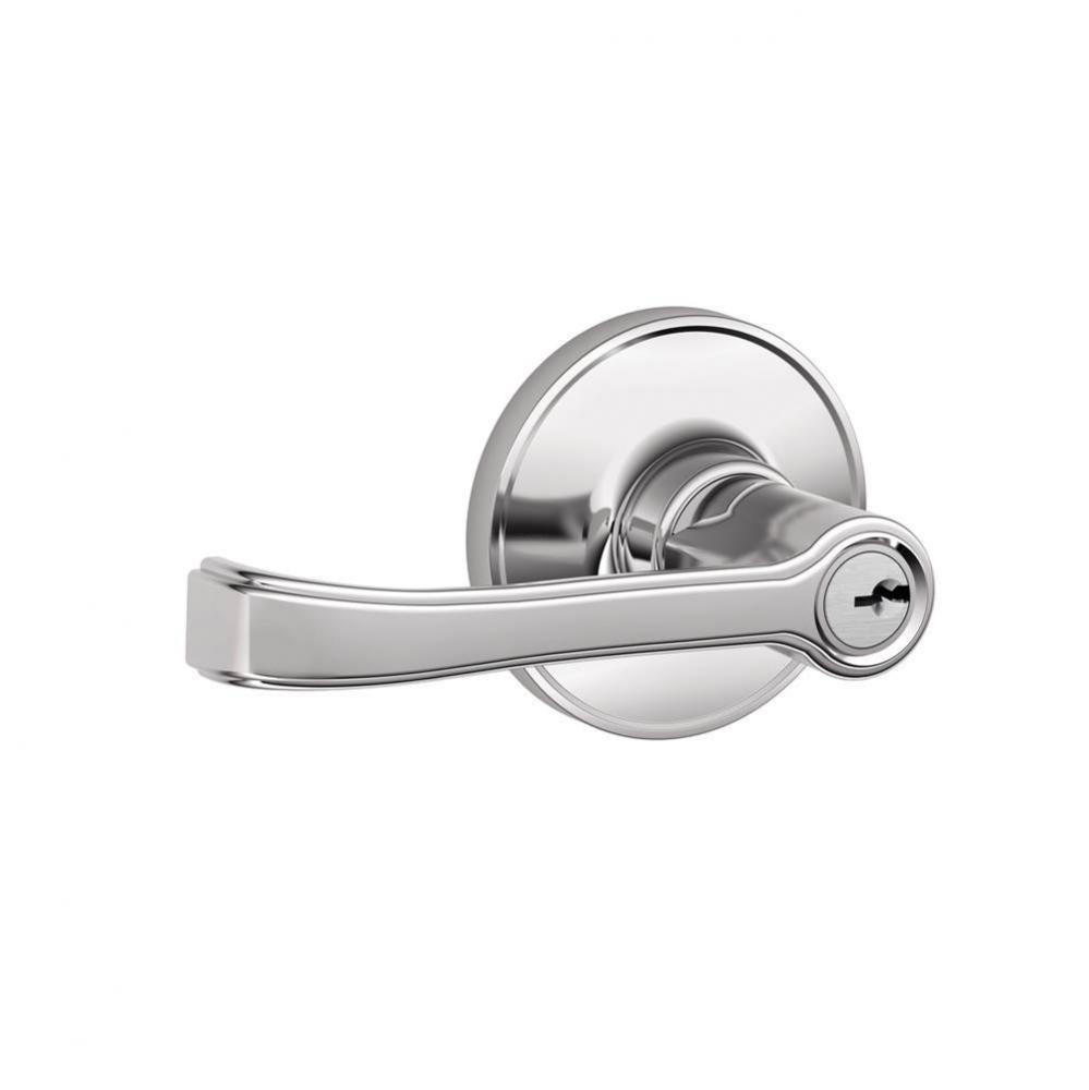 Torino Lever Keyed Entry Lock in Bright Chrome