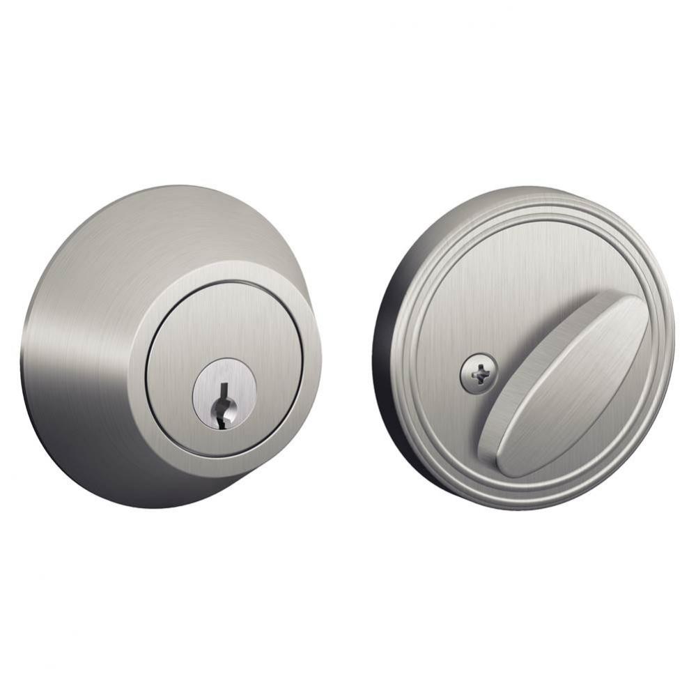 Single Cylinder Deadbolt in Satin Stainless Steel