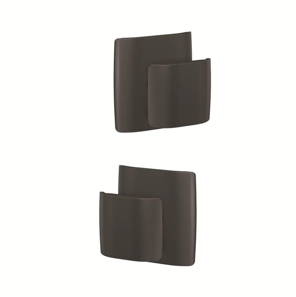 Custom Ganton Knob with Dalton Trim Hall-Closet and Bed-Bath Lock in Matte Black