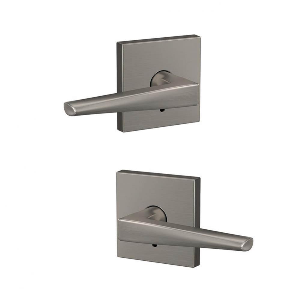 Custom Eller Non-Turning Lever with Collins Trim in Satin Nickel