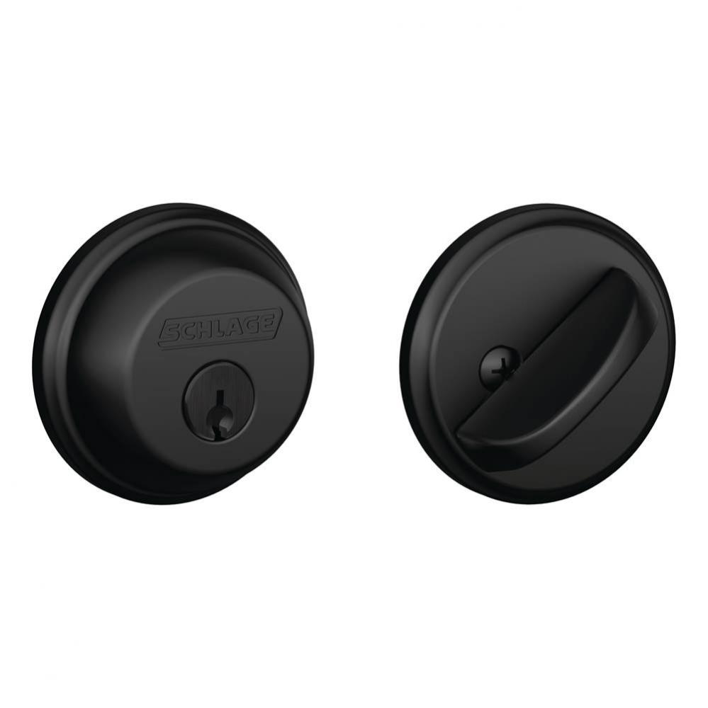 Single Cylinder Deadbolt in Matte Black