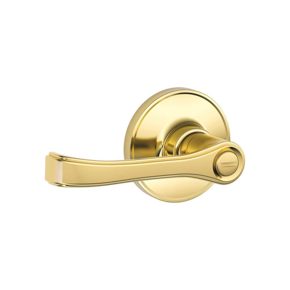 Torino Lever Bed and Bath Lock in Bright Brass