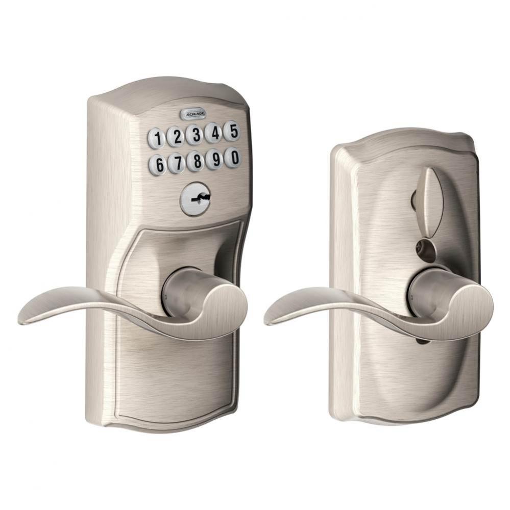Accent Keypad Lever with Flex-Lock with Camelot Trim
