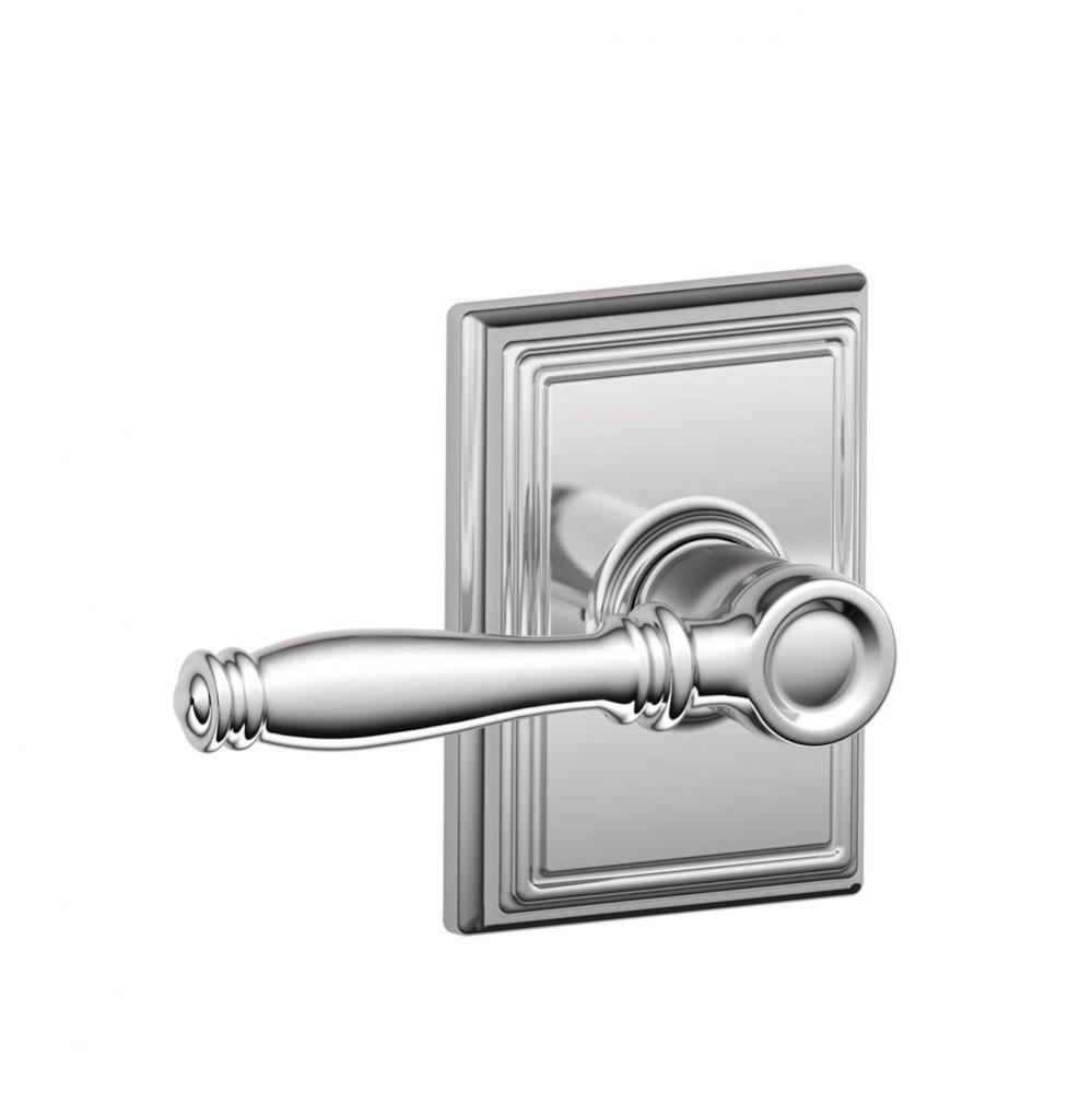 Birmingham Lever with Addison Trim Hall and Closet Lock in Bright Chrome