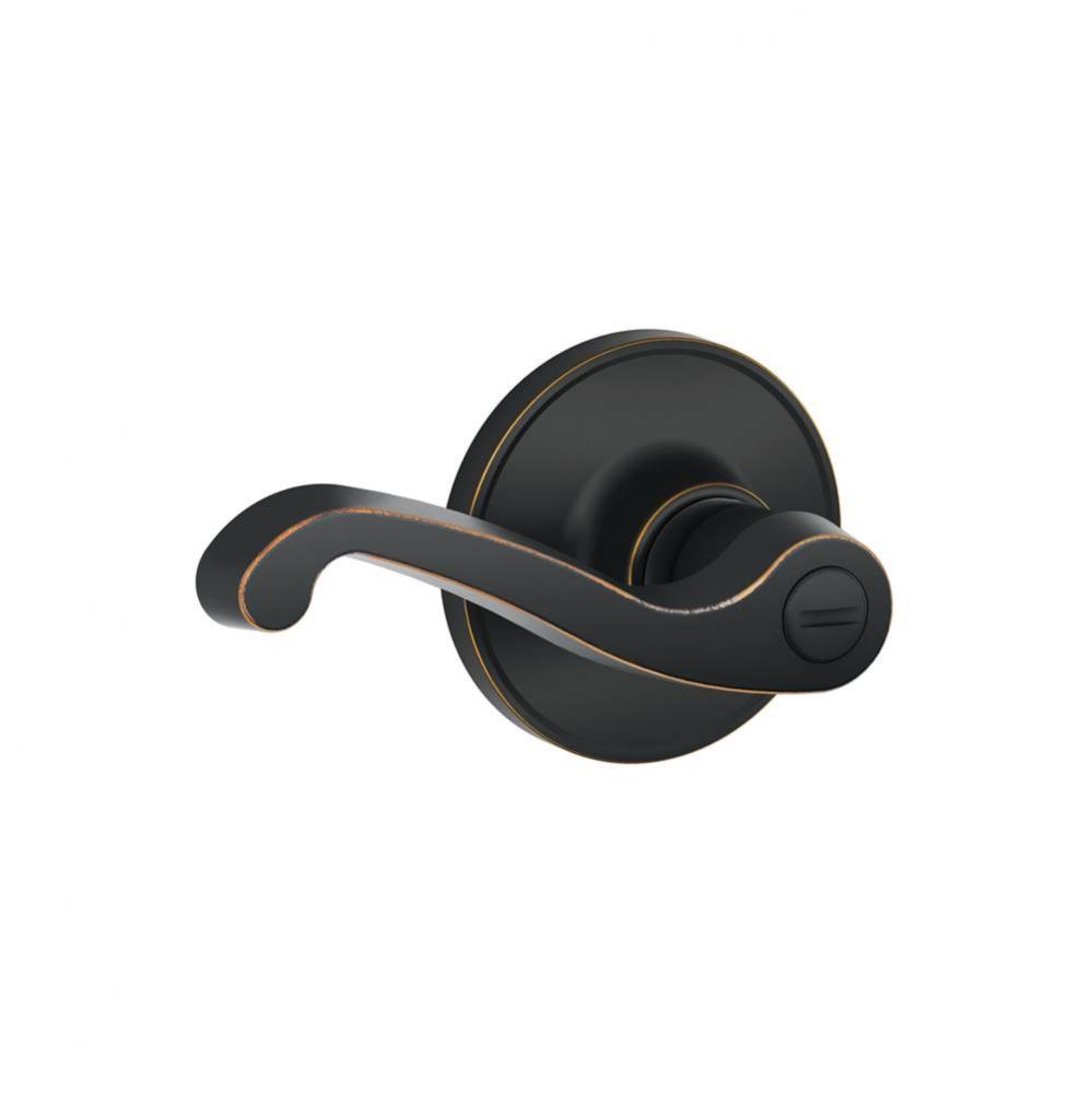 LaSalle Lever Bed and Bath Lock in Aged Bronze