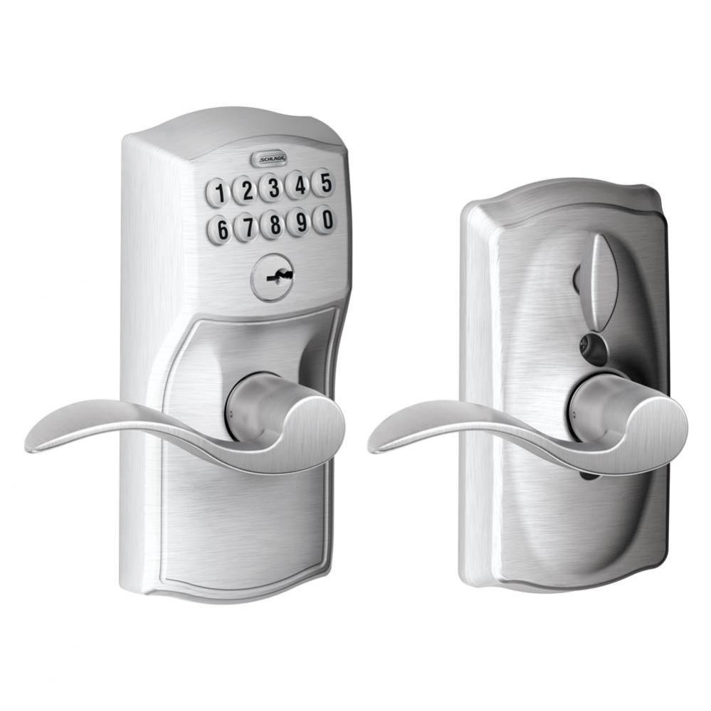 Accent Keypad Lever with Flex-Lock with Camelot Trim
