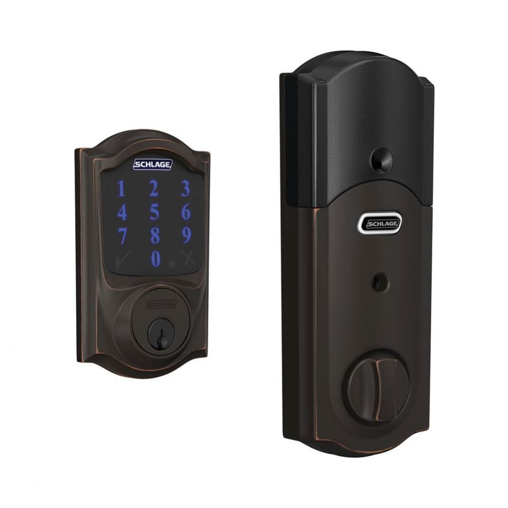 Connect  Smart Deadbolt with Alarm with Camelot Trim, Z-Wave Plus Enabled