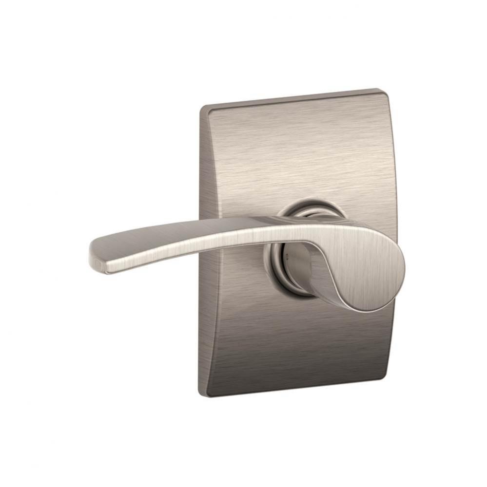 Merano Lever with Century Trim Hall and Closet Lock in Satin Nickel