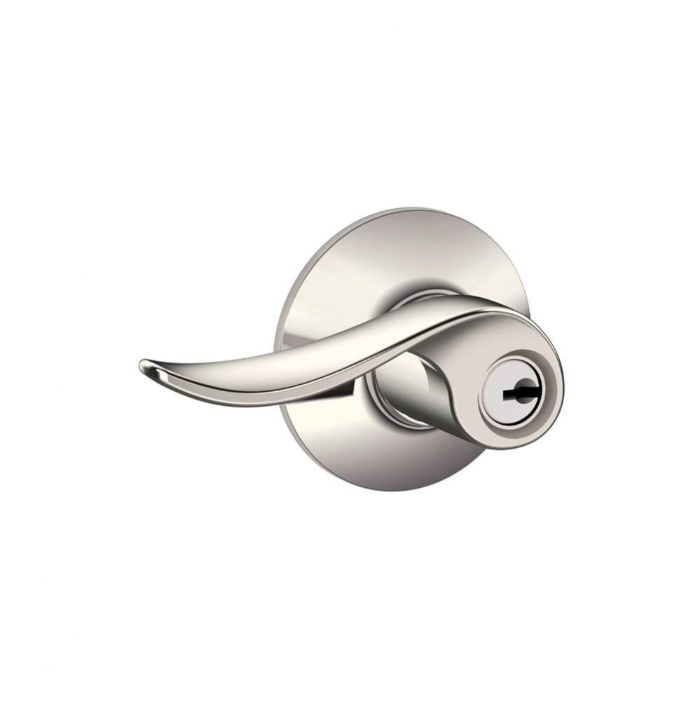 Sacramento Lever Keyed Entry Lock in Polished Nickel