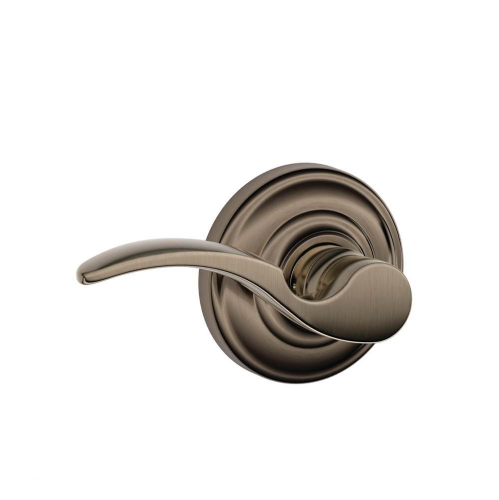 St. Annes Lever with Andover Trim Non-Turning Lock in Antique Pewter - Left Handed