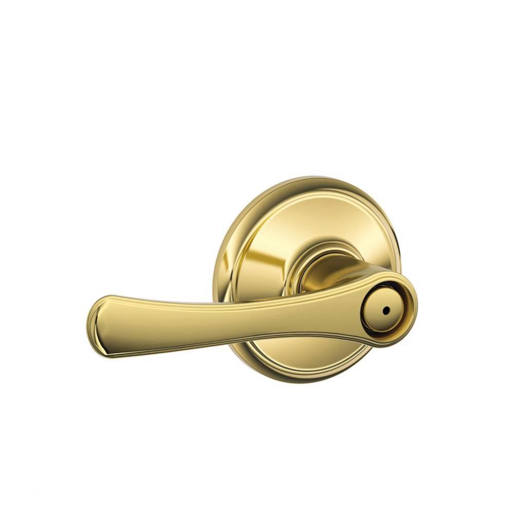 Avila Lever Bed and Bath Lock in Bright Brass