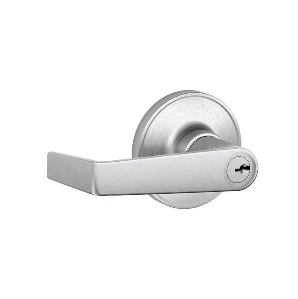 Marin Lever Keyed Entry Lock in Satin Chrome