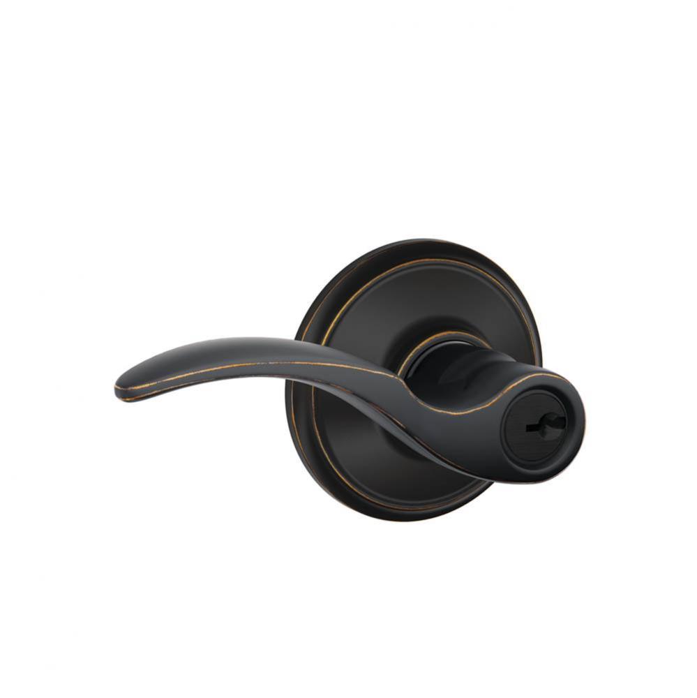 St. Annes Lever Keyed Entry Lock in Aged Bronze