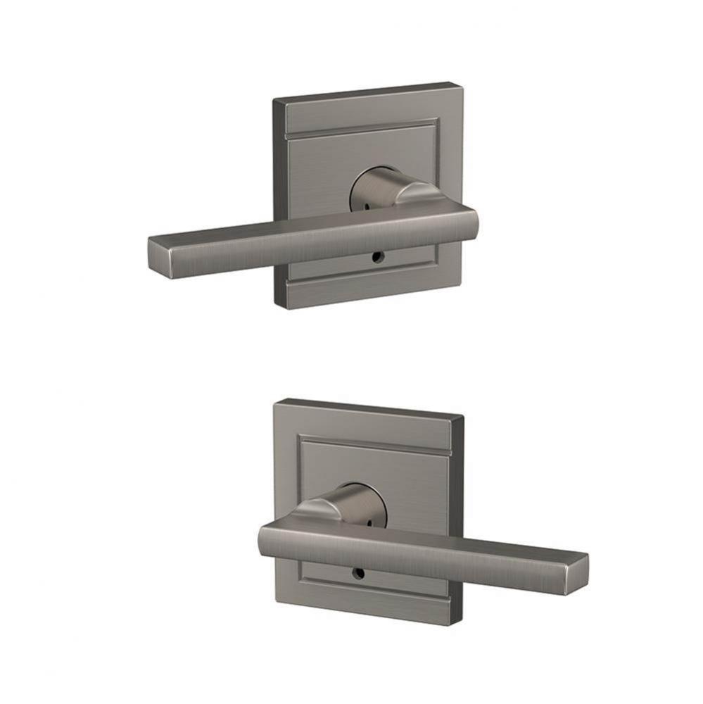 Custom Latitude Non-Turning Lever with Upland Trim in Satin Nickel