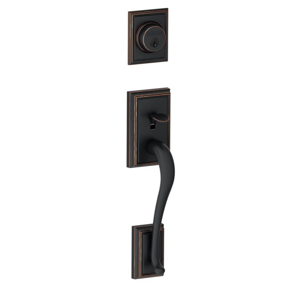 Addison Exterior Handleset Grip with Exterior Single Cylinder Deadbolt