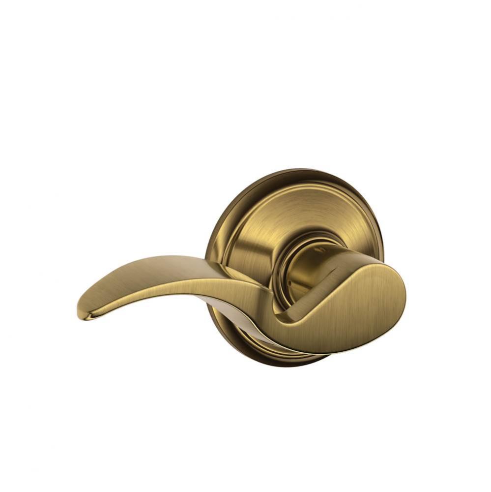 Avanti Lever Hall and Closet Lock in Antique Brass