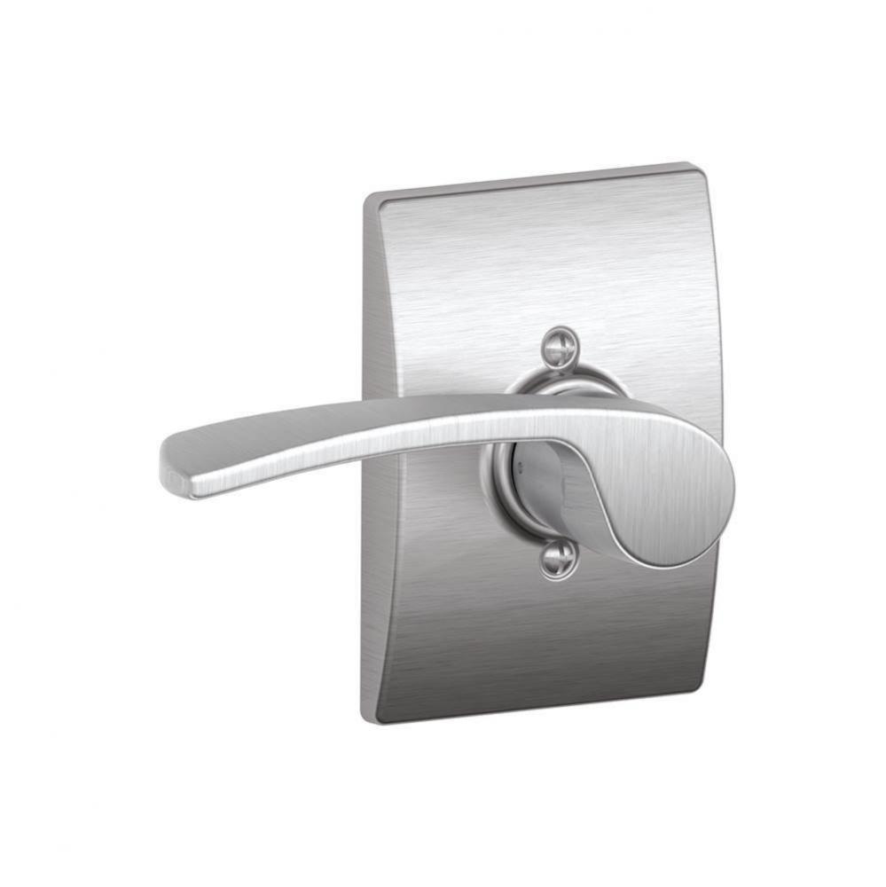 Merano Lever with Century Trim Non-Turning Lock in Satin Chrome - Left Handed