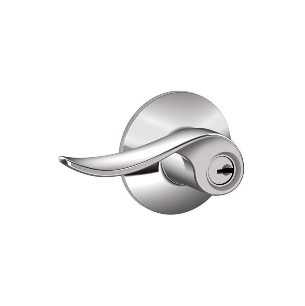 Sacramento Lever Keyed Entry Lock in Bright Chrome