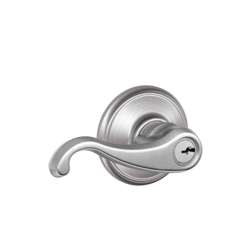 Callington Lever Keyed Entry Lock in Satin Chrome
