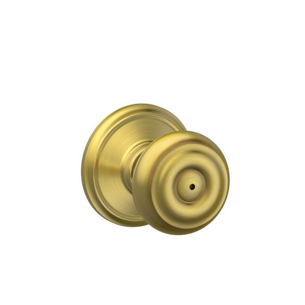 Georgian Knob Bed and Bath Lock in Satin Brass