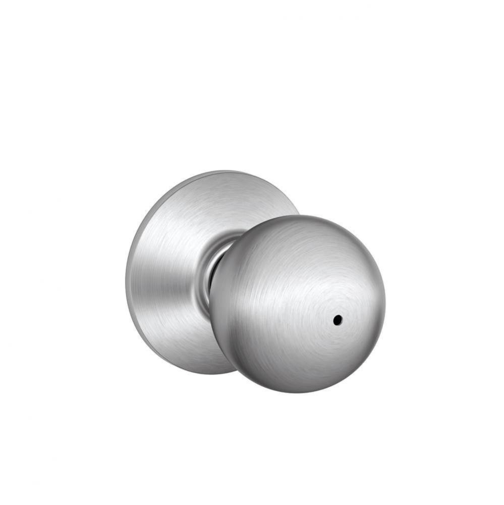 Orbit Knob Bed and Bath Lock in Satin Chrome