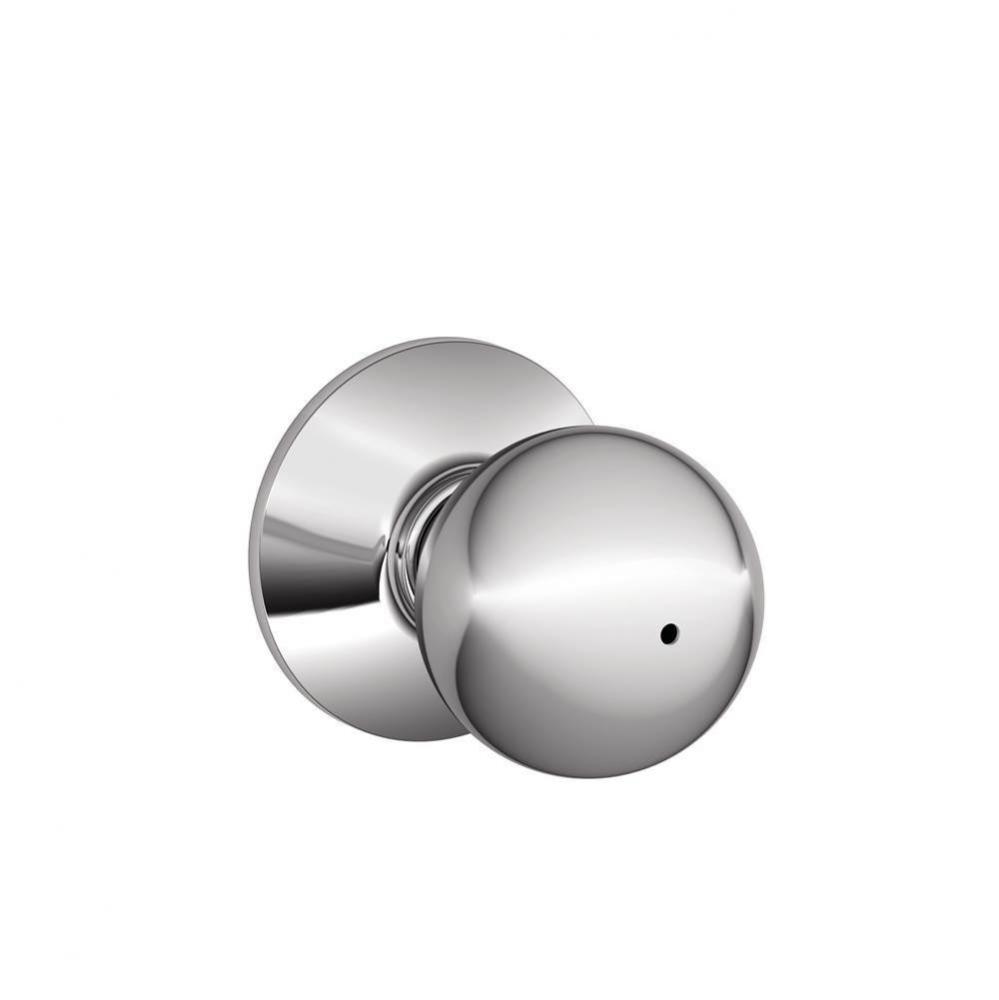 Orbit Knob Bed and Bath Lock in Bright Chrome