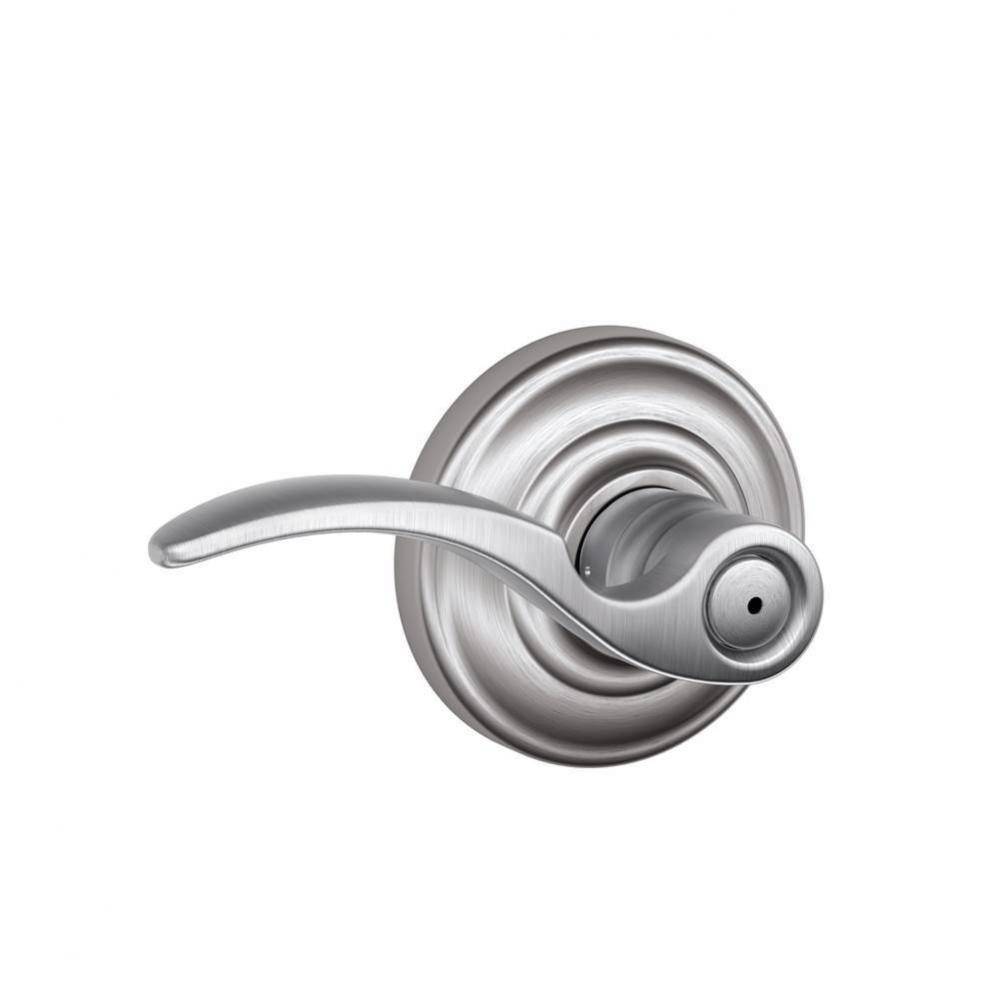 St. Annes Lever with Andover Trim Bed and Bath Lock in Satin Chrome