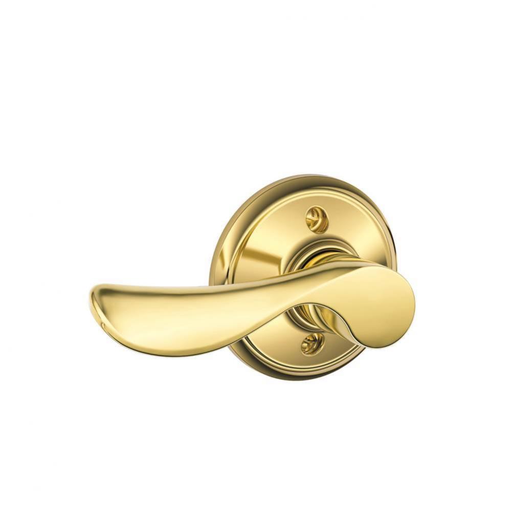 Champagne Lever Non-Turning Lock in Bright Brass - Left Handed