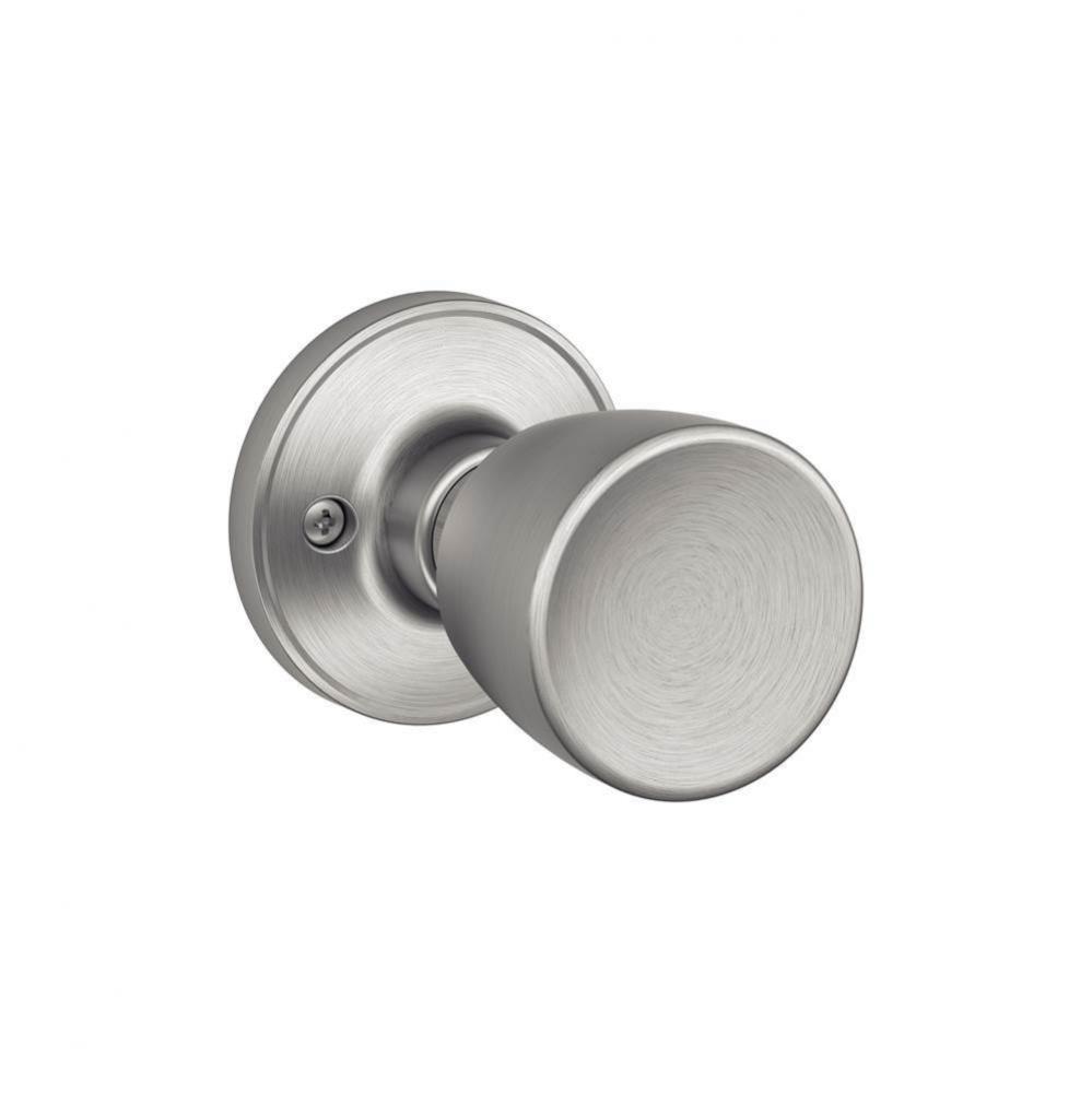 Byron Knob Non-Turning Lock in Satin Stainless Steel