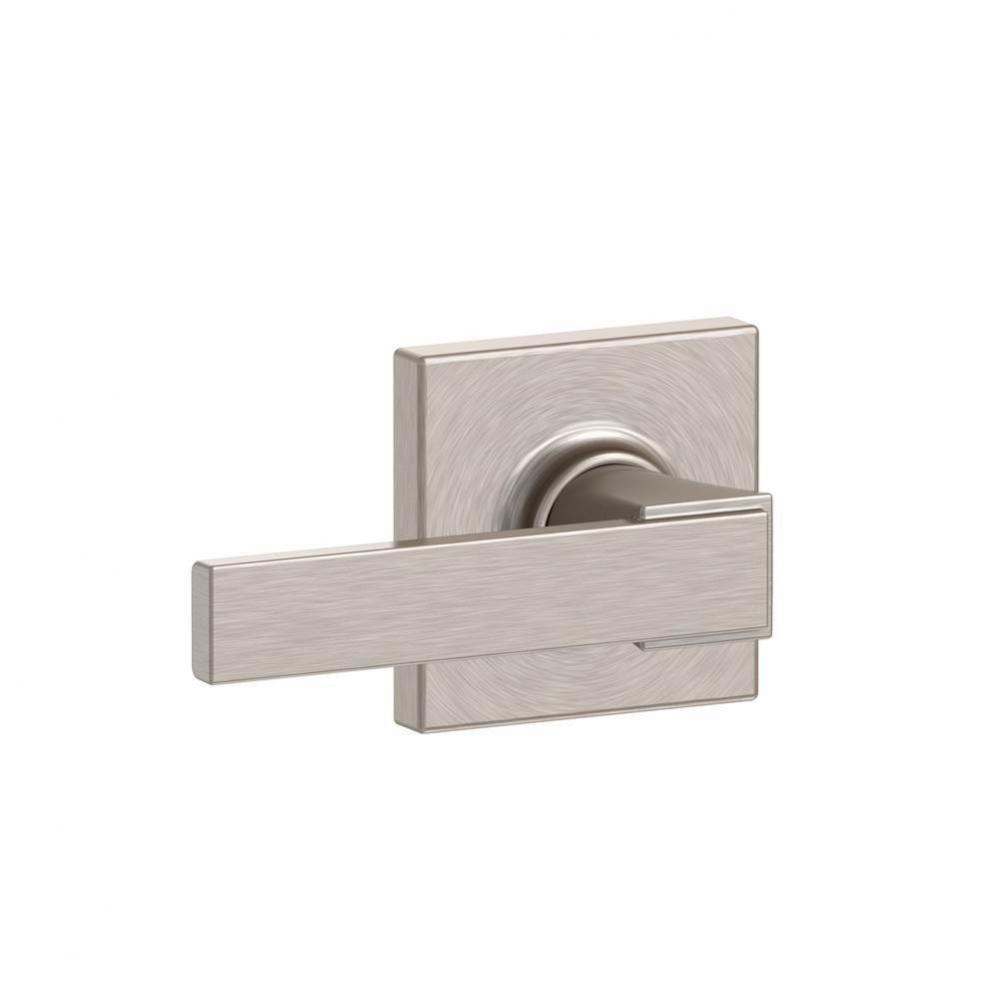 Northbrook Lever with Collins Trim Hall and Closet Lock in Satin Nickel