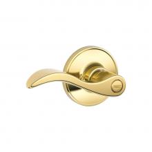 Schlage J40 V SEV 605 - Seville Lever Bed and Bath Lock in Bright Brass