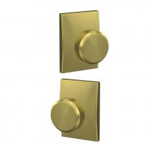 Schlage FC21 BWE 608 CEN - Custom Bowery Knob with Century Trim Hall-Closet and Bed-Bath Lock in Satin Brass