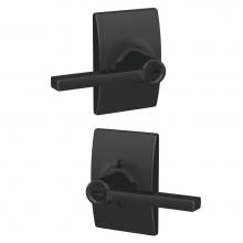 Schlage F51A LAT 622 CEN - Latitude Lever with Century Trim Keyed Entry Lock in Matte Black
