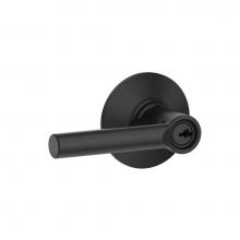 Schlage F51 V BRW 622 - Broadway Lever Keyed Entry Lock in Matte Black