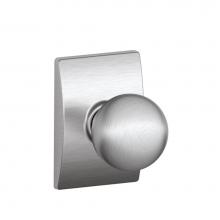 Schlage F10 ORB 626 CEN - Orbit Knob with Century Trim Hall and Closet Lock in Satin Chrome