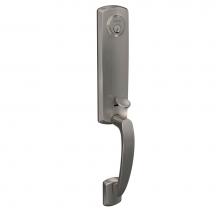 Schlage FCT58 GRW 619 - Custom Greenwich 3/4 Trim Single Cylinder Handleset Exterior in Satin Nickel
