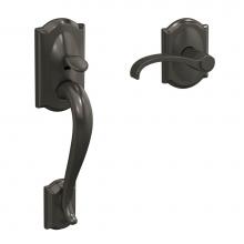 Schlage FC285 CAM 530 WIT CAM - Custom Camelot Front Entry Handle and Whitney Lever with Camelot Trim in Black Stainless