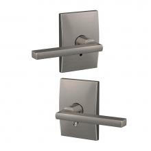 Schlage FC21 LAT 619 CEN - Custom Latitude Lever with Century Trim Hall-Closet and Bed-Bath Lock in Satin Nickel