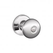 Schlage J40 STR 625 - Stratus Knob Bed and Bath Lock in Bright Chrome