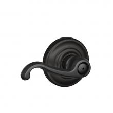 Schlage F40 CLT 622 AND - Callington Lever with Andover Trim Bed and Bath Lock in Matte Black