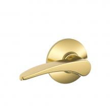 Schlage F10 MNH 505 - Manhattan Lever Hall and Closet Lock in Bright Brass