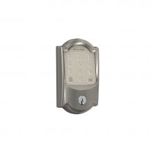 Schlage BE489WB CAM 619 716 - Encode Smart WiFi Deadbolt with Camelot Trim with Satin Nickel Exterior and Aged Bronze Interior